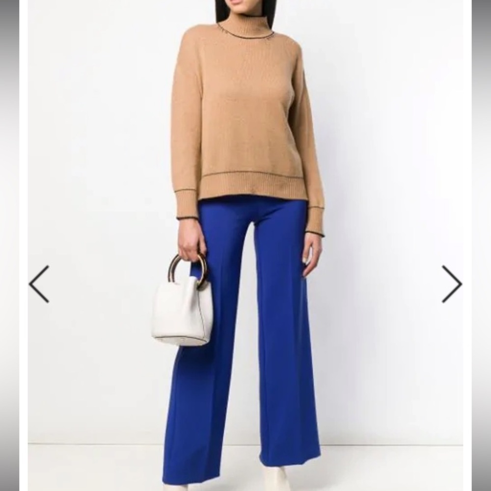 💙 Marni Cashmere Brown Contrast Stitch Sweater